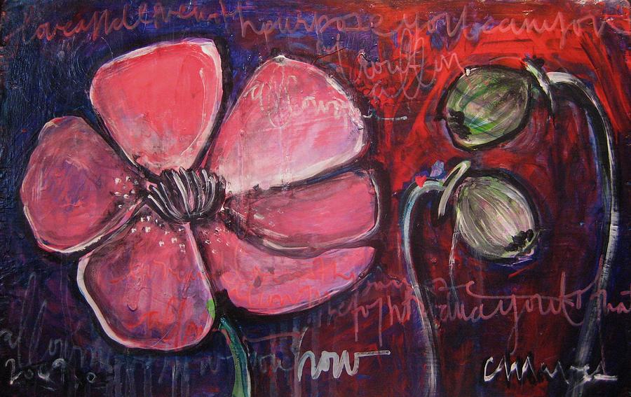 Love and Live with Purpose Poppies Painting by Laurie Maves ART