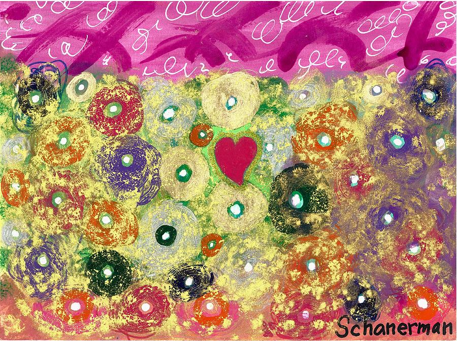 Love And Silly Bubbles Painting by Susan Schanerman
