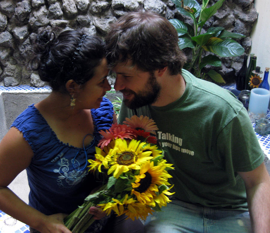 Love and Sunflowers Photograph by Sarah Hornsby