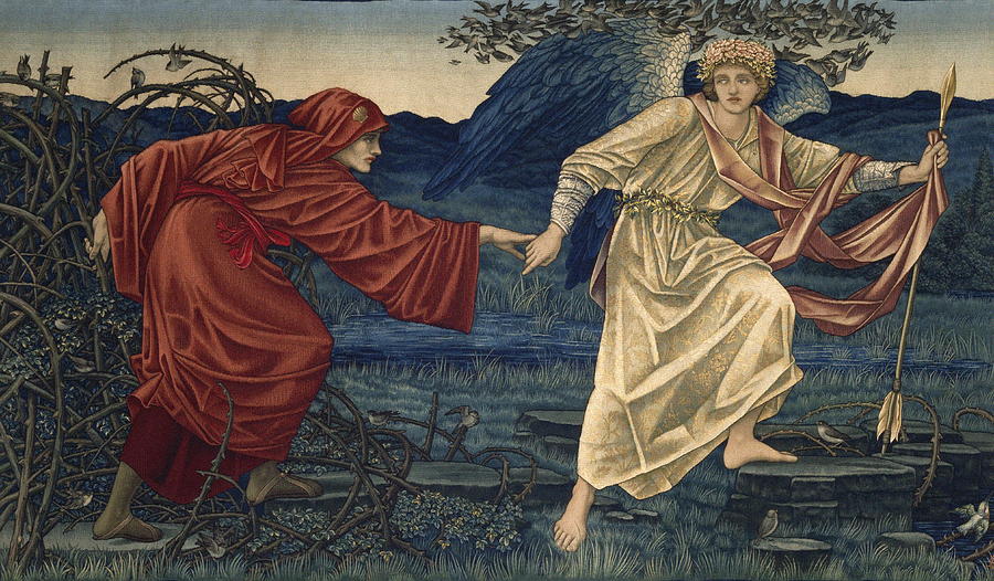 Love And The Pilgrim, Tapestry Painting by Edward Burne-Jones - Fine ...