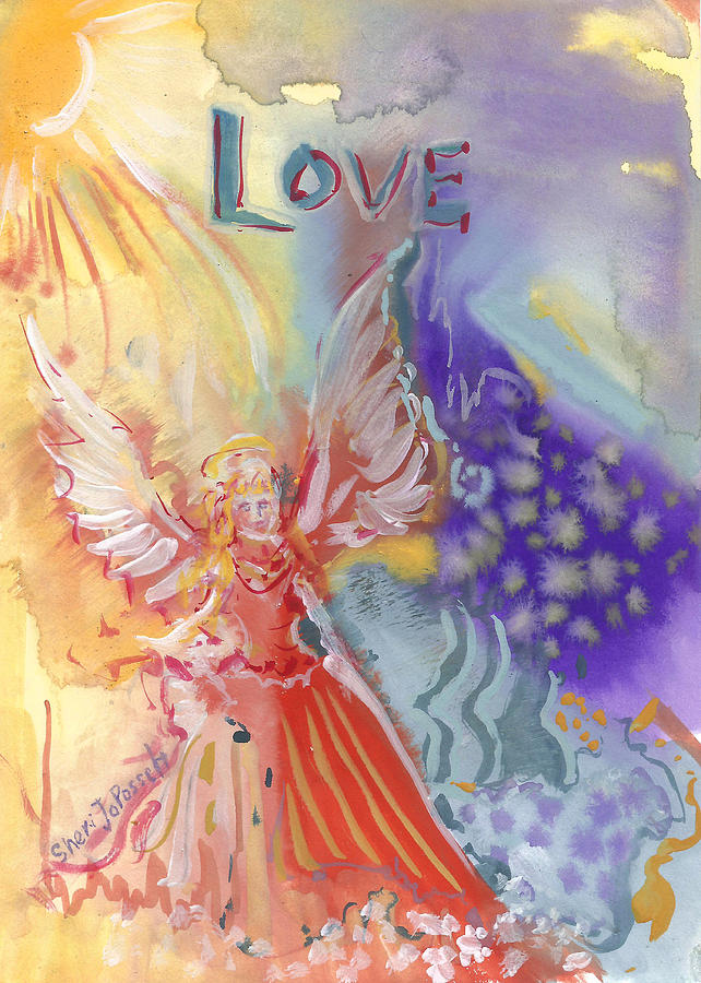 Love Angel Painting by Sheri Jo Posselt