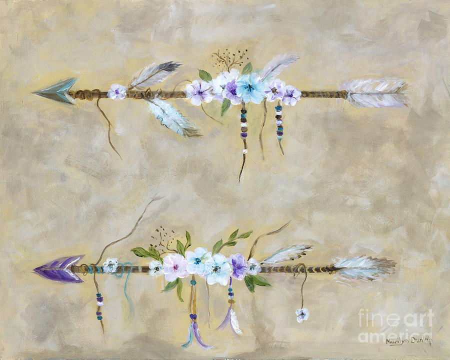 Flower Painting - Love Arrows by Marilyn Dunlap