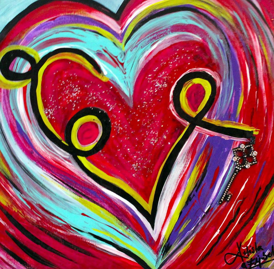 Key Painting - Love by Artista Elisabet