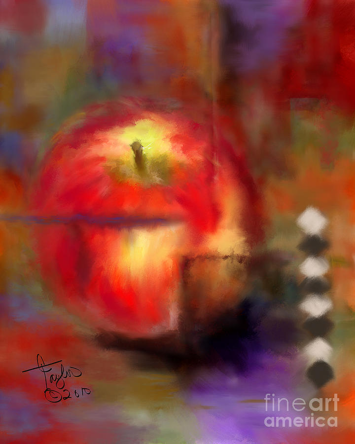 Apple Painting - Love At First Bite by Colleen Taylor