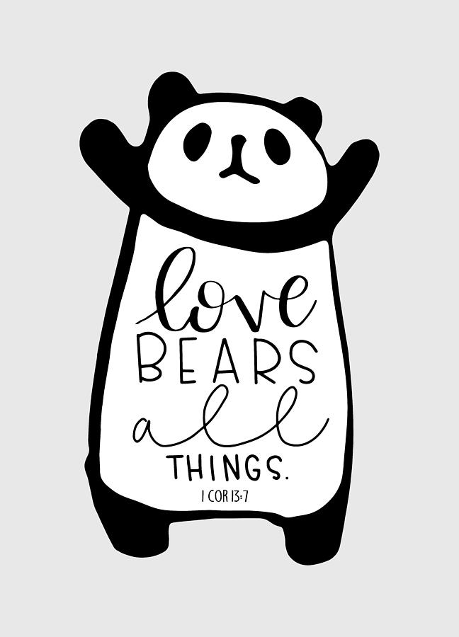 Love Bears All Things Mixed Media by Nancy Ingersoll