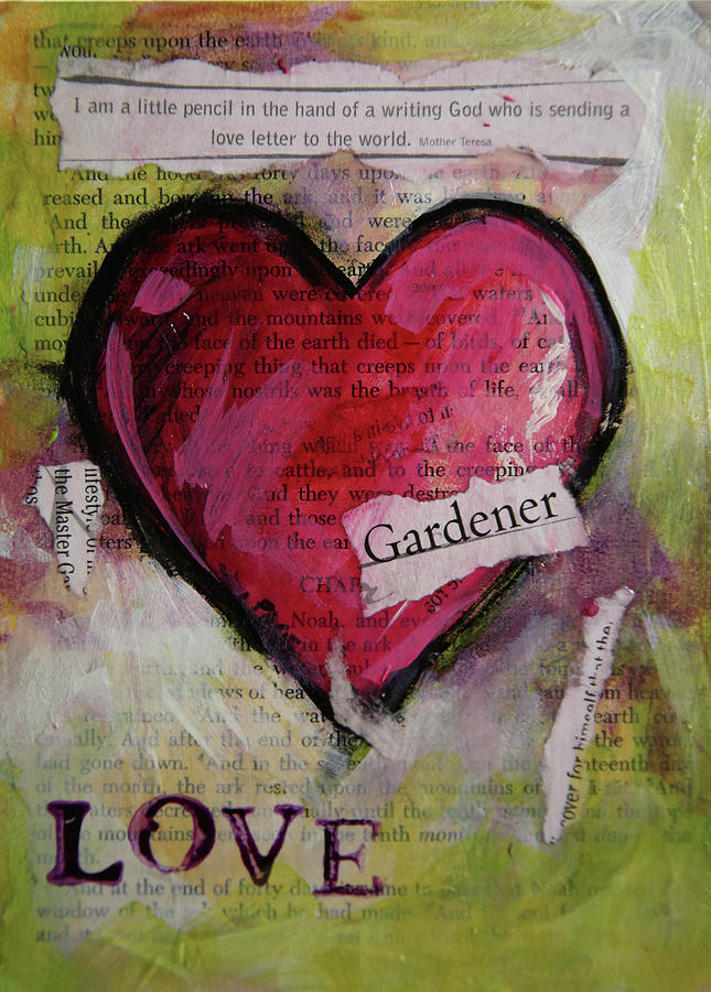 Love Begins in the Garden Painting by Laurie Pace