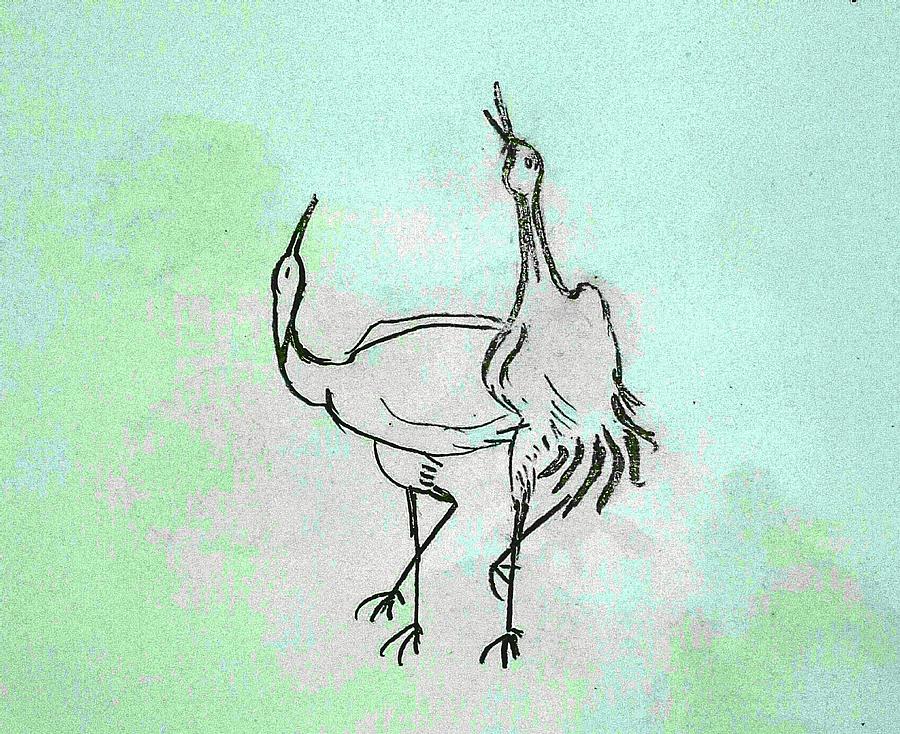 Love bird 3 Drawing by Hae Kim