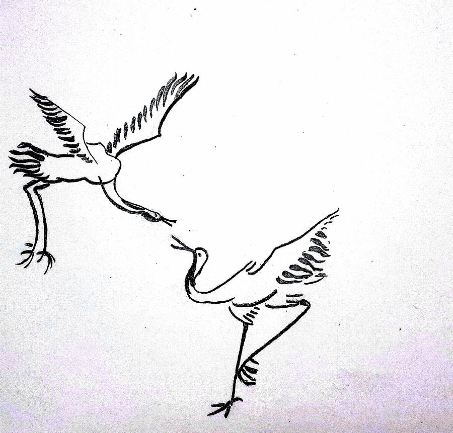 Love bird 4 Drawing by Hae Kim