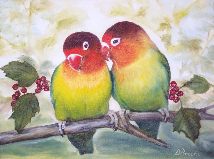 paintings of love birds