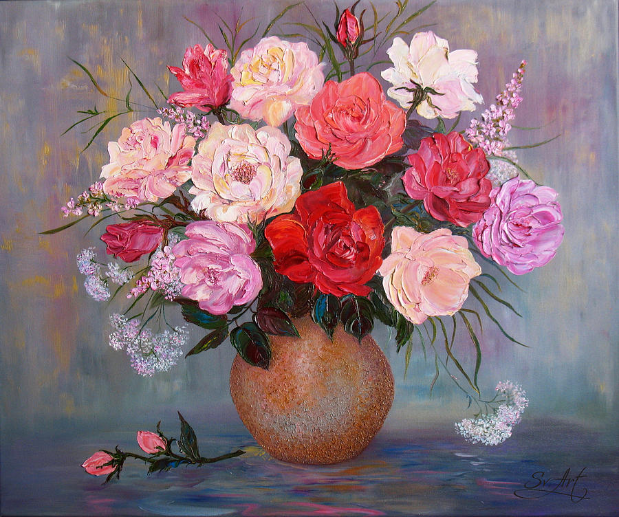 Love bouquet Painting by Svetlana Artemova - Fine Art America