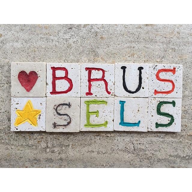 City Photograph - Love Brussels, Souvenir On Carved by Adriano La Naia