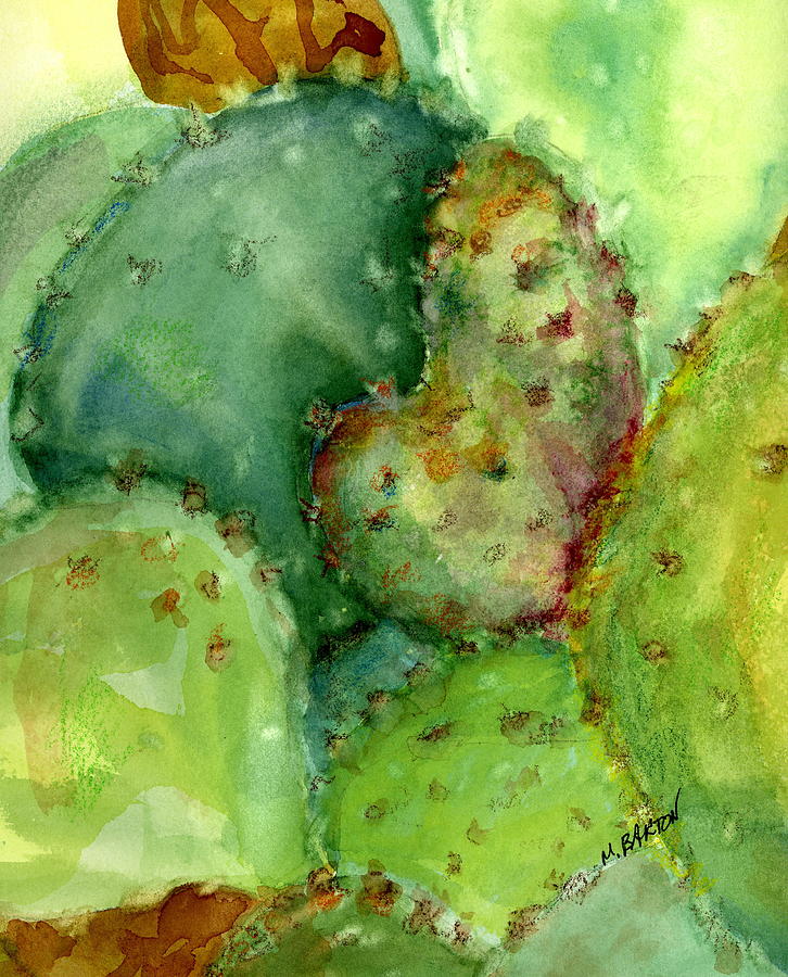 Love Cactus Painting by Marilyn Barton