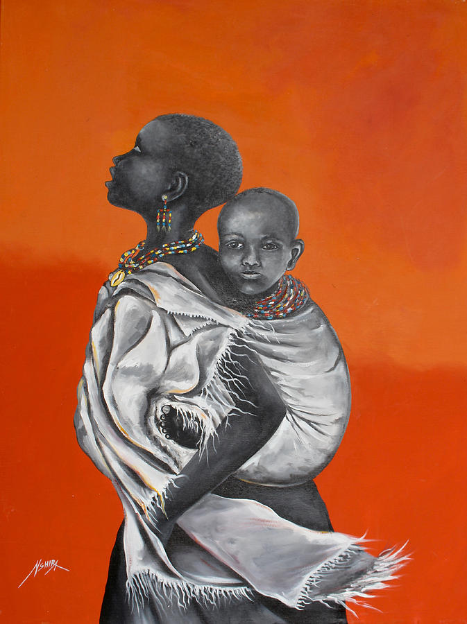 Love Carries Painting by Daniel Akortia