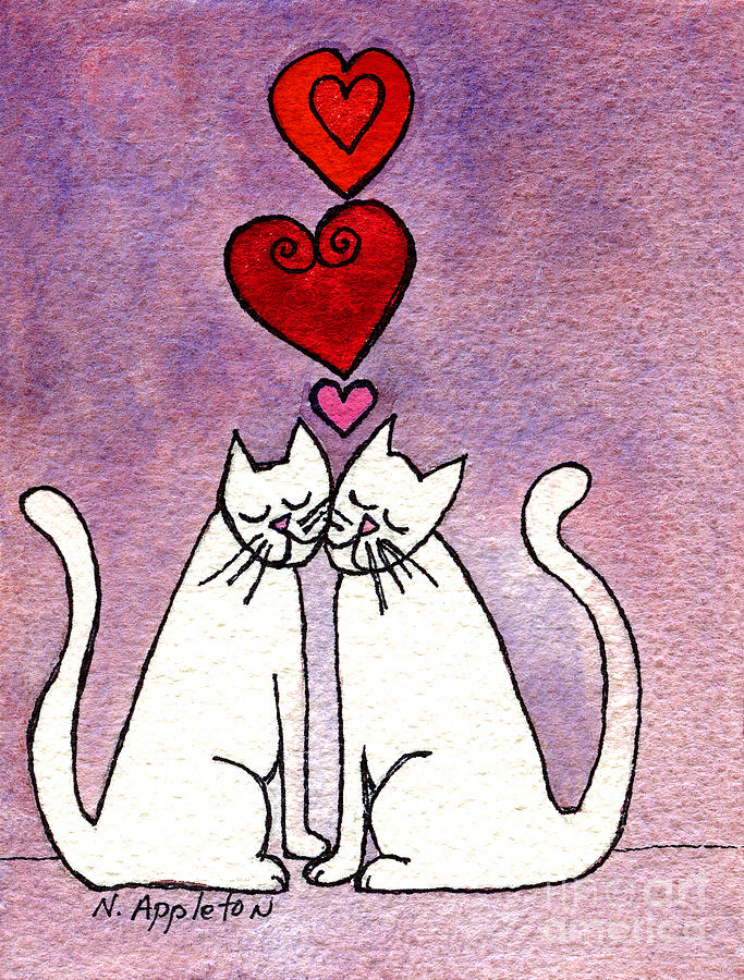 Love Cats Painting by Norma Appleton