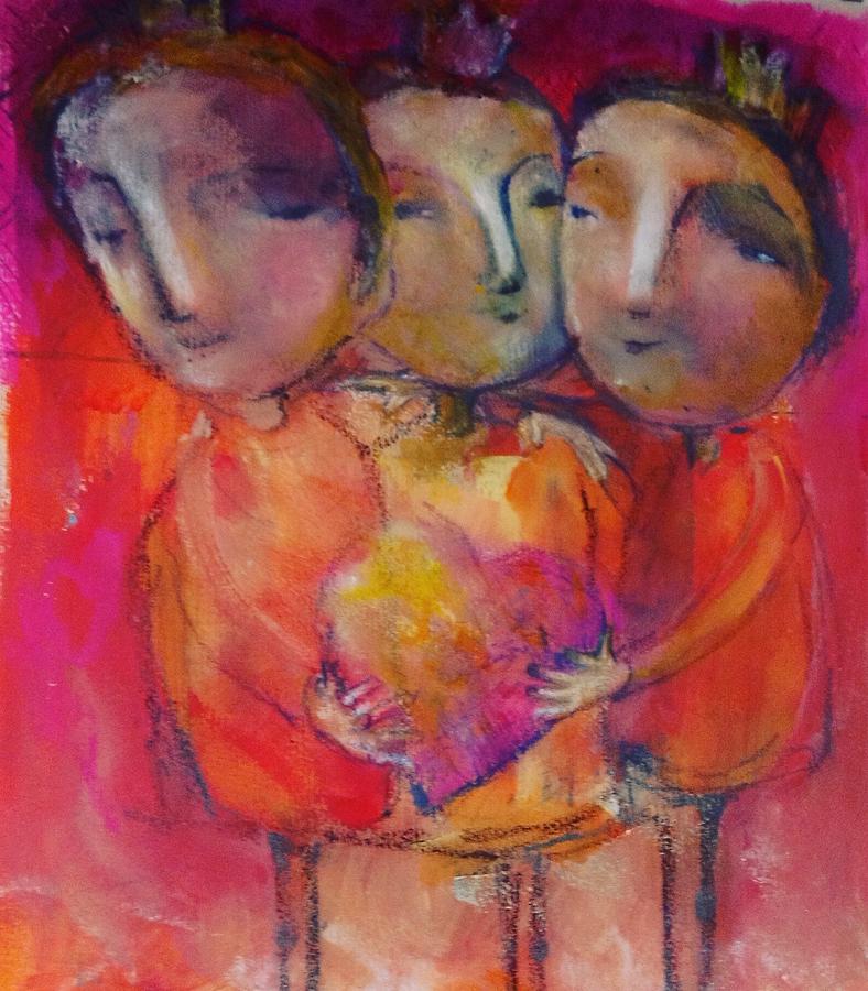 Friends Drawing - Love Covers by Eleatta Diver Friends Drawing - Love Covers by Eleatta Diver