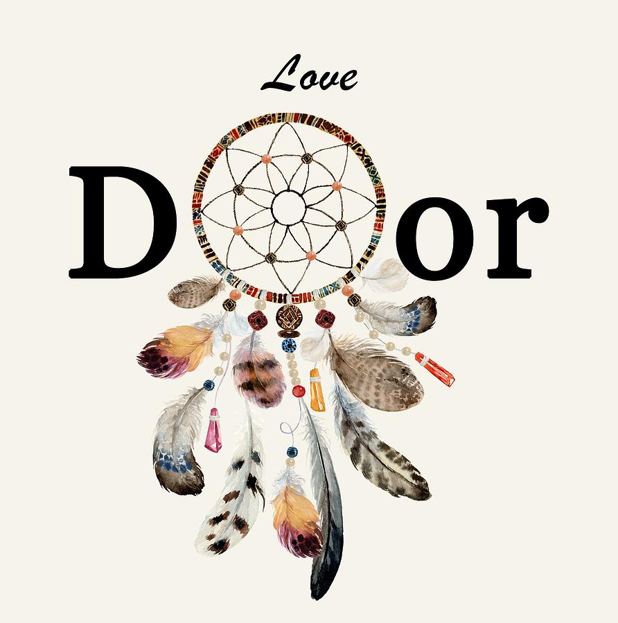 Love Dior watercolour Dreamcatcher by Georgeta Blanaru Love Dior watercolour Dreamcatcher by Georgeta Blanaru