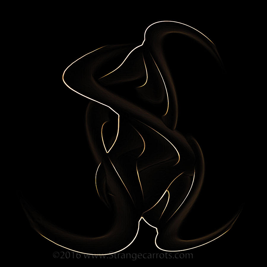Digital Digital Art - Love Entwined - Sepia by Andy Young Digital Digital Art - Love Entwined - Sepia by Andy Young