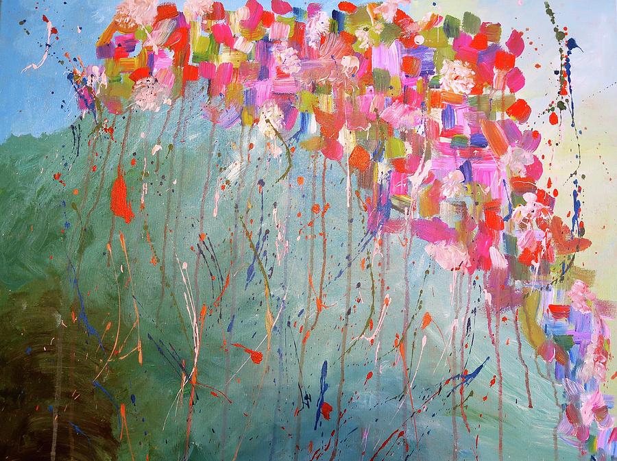 Love Flower Mountain Painting by Etta Harris