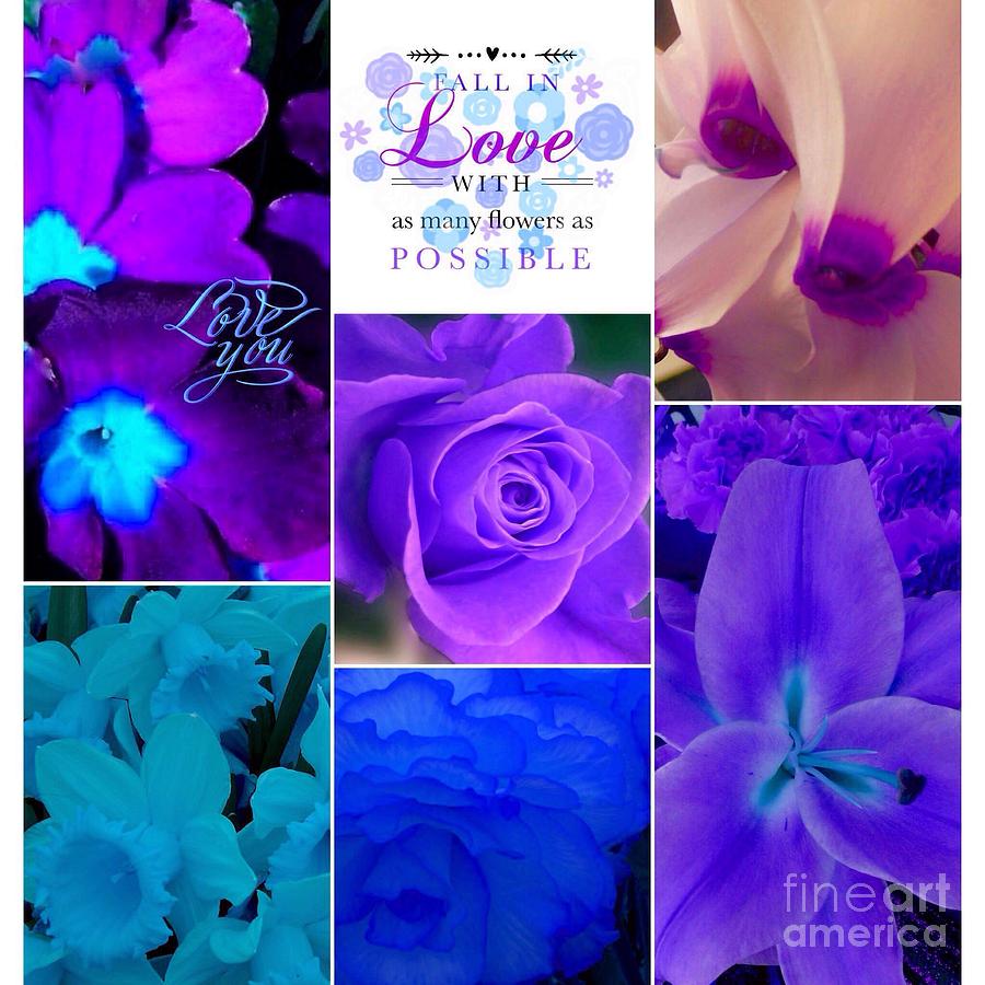 Love Flowers in Blue Photograph by Joan-Violet Stretch
