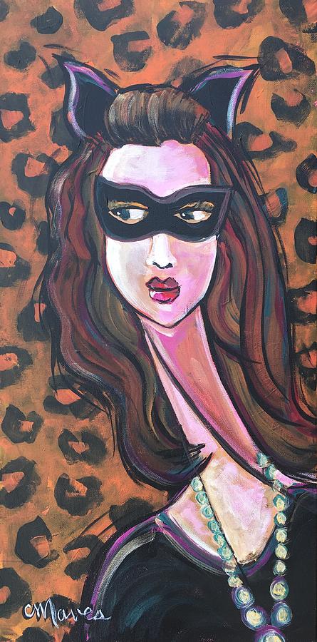 Love for Cat Woman  Painting by Laurie Maves ART