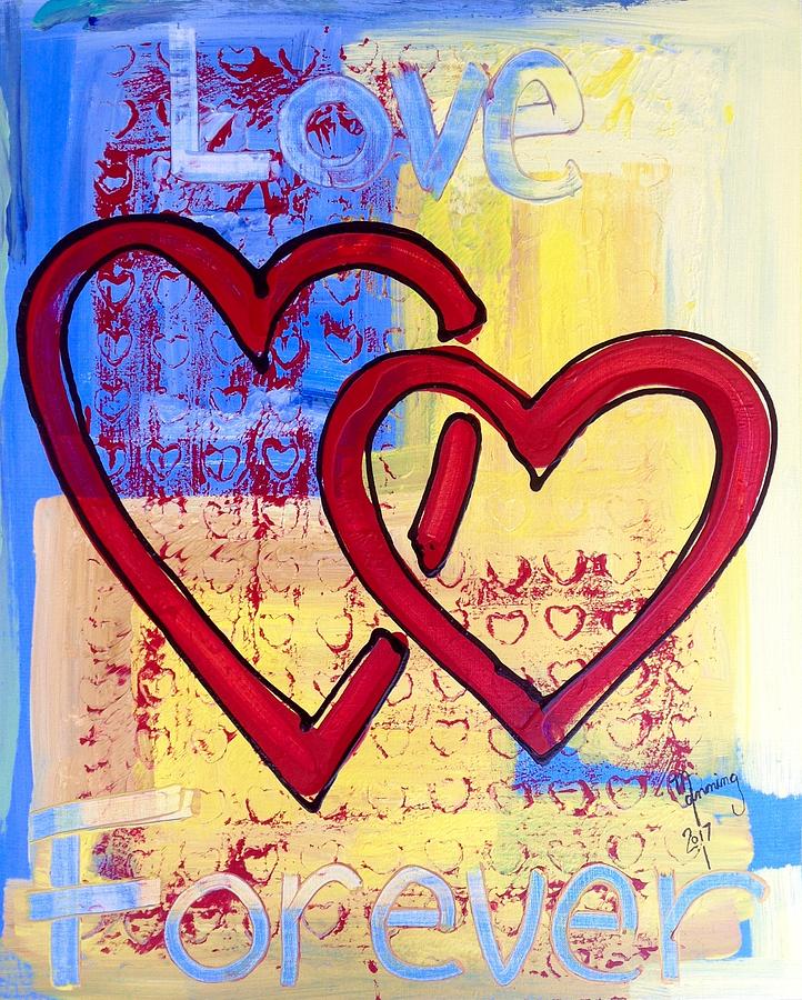 Love Forever - LF-01-17-FL Painting by Richard Sean Manning