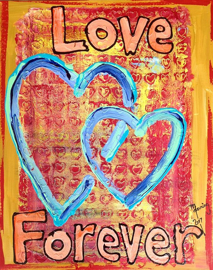 Abstract Painting - Love Forever - LF-07-17-FL by Richard Sean Manning