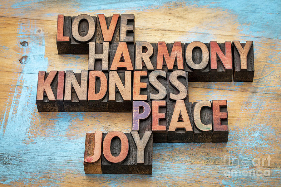 Love, Harmony, Kindness, Peace And Joy  Photograph by Marek Uliasz