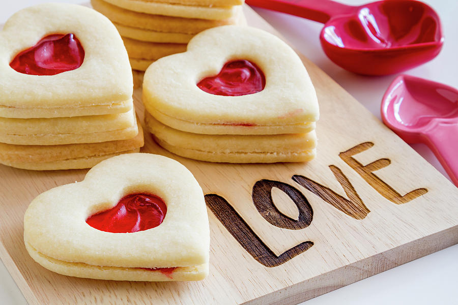 Love Heart Cookies Photograph by Teri Virbickis