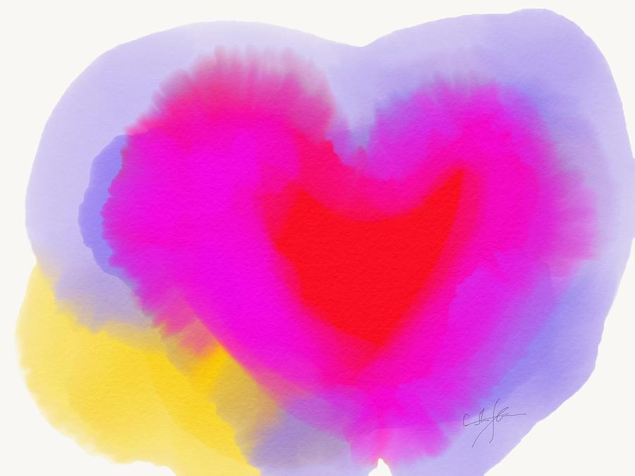Love Heart Painting by Cristina Stefan