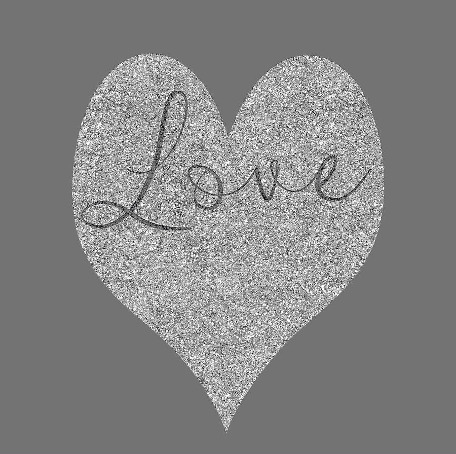 Love Heart Glitter Photograph by Clare Bambers
