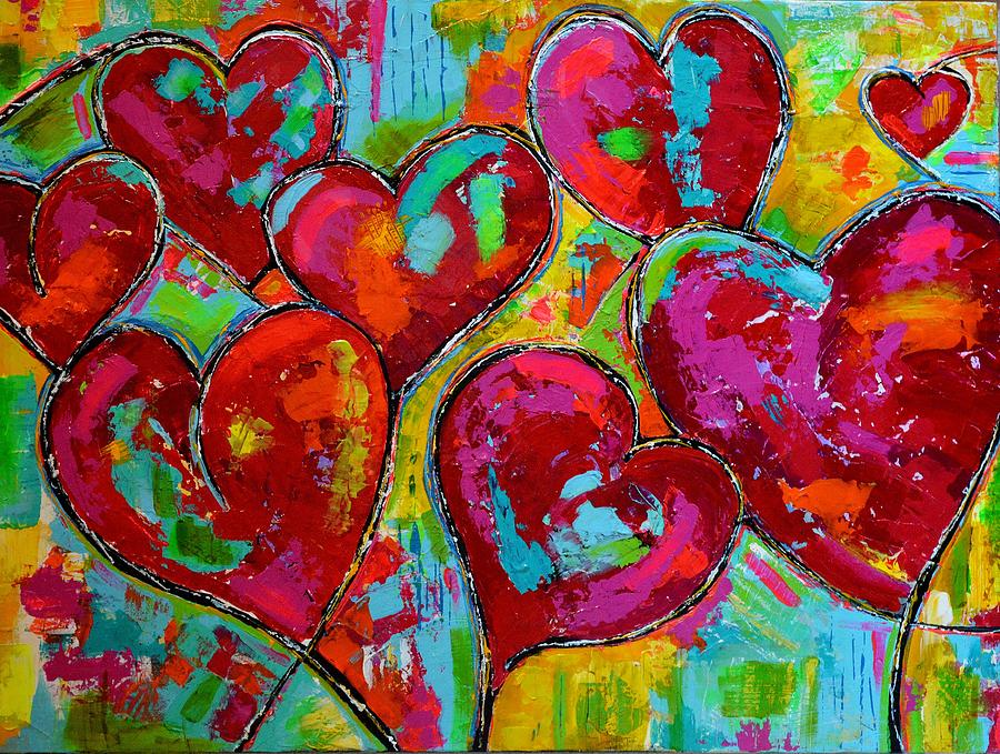 Love In Color Painting by Joy Pesaturo - Fine Art America