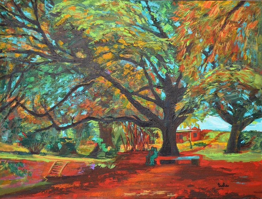 Landscape Painting - Love in Lal Bagh 2 by Usha Shantharam