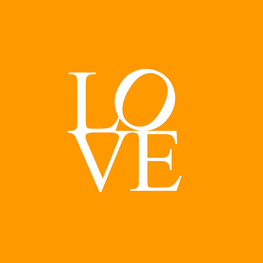 Love in Orange Painting by Celestial Images