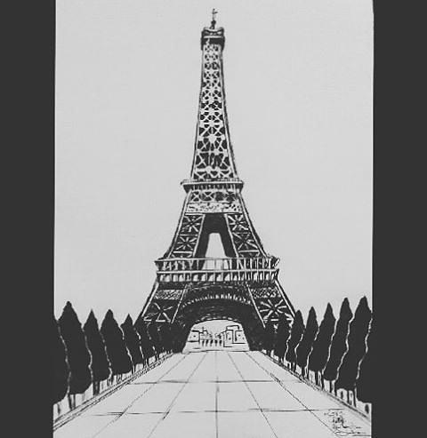 Love in Paris Drawing by Abhinandan Dheiman - Fine Art America