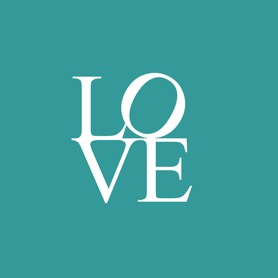 Love in Teal Painting by Celestial Images