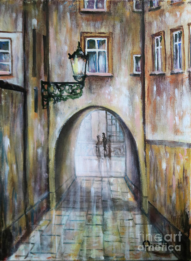 Love in the Alley Painting by Dariusz Orszulik