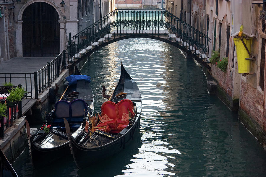 Boat Photograph - Love in Venice by Mariya Sverlova