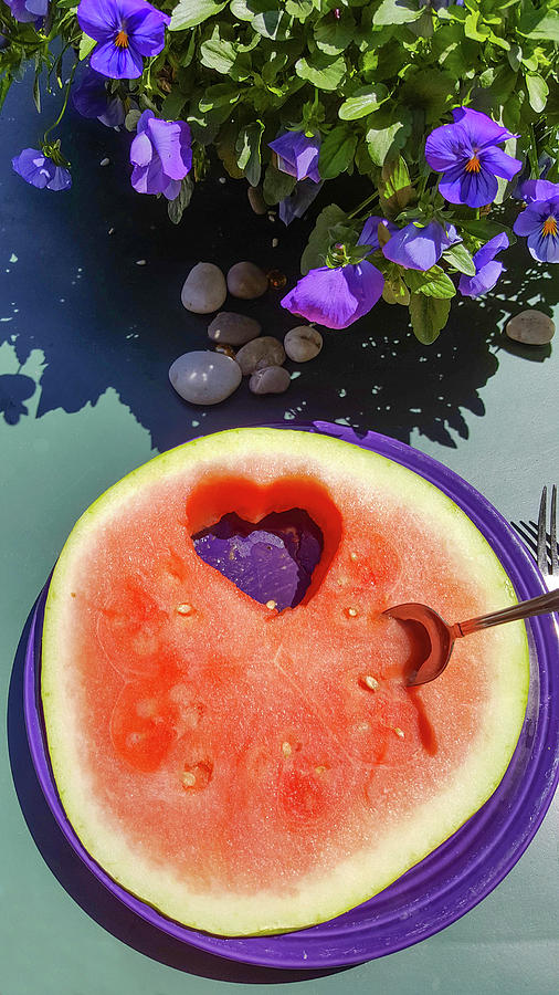 Love In Watermelon Photograph by Lynn Hansen