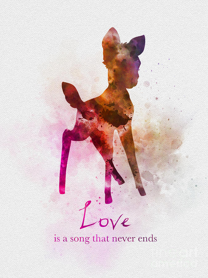Love is a song that never ends Mixed Media by My Inspiration