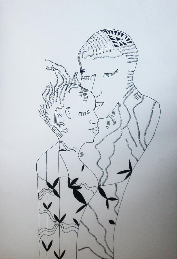 Love is Bliss Drawing by Gloria Ssali