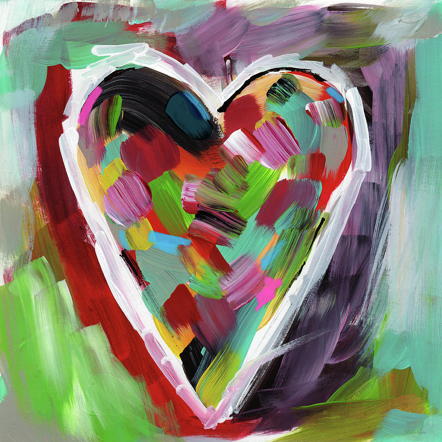 Heart Mixed Media - Love Is Colorful 3- Art by Linda Woods by Linda Woods