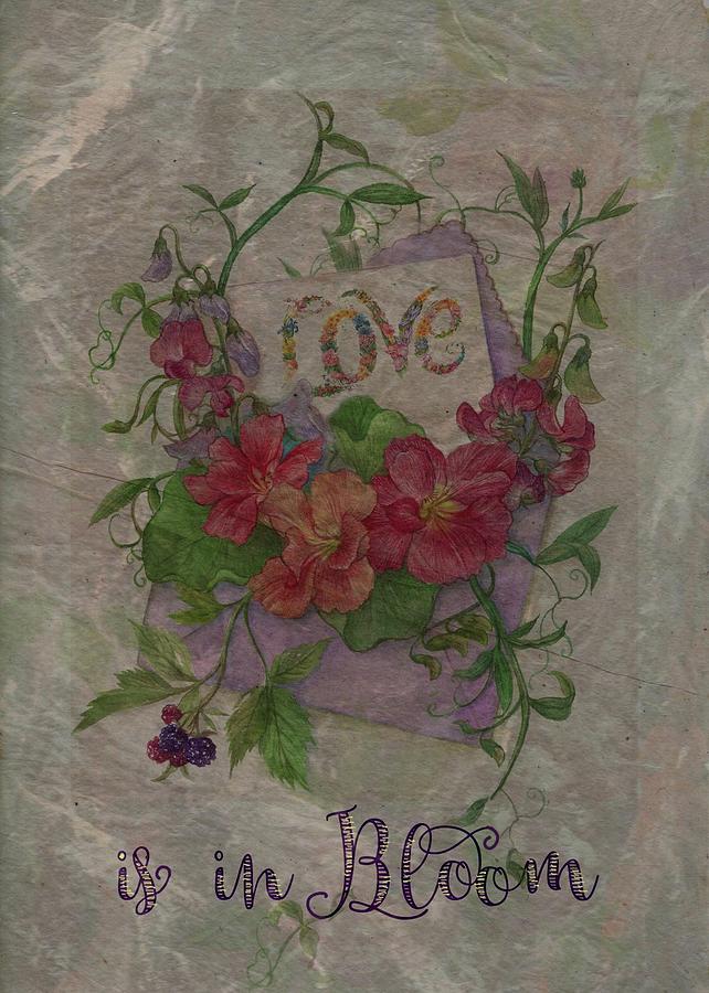 Love is in Bloom Botanical Painting by Judith Cheng