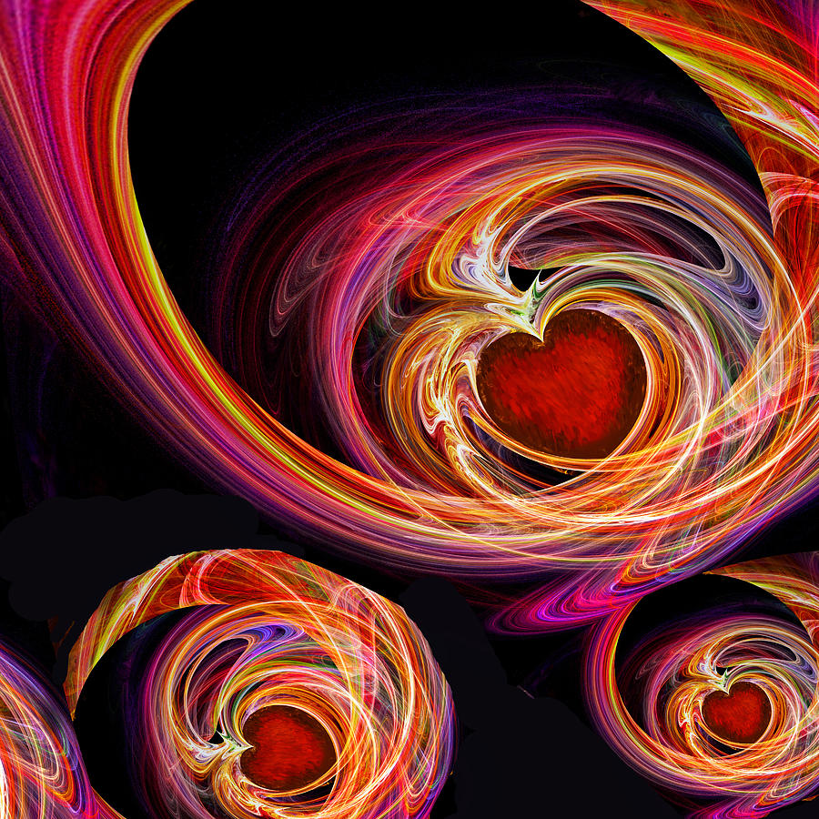 Abstract Digital Art - Love Is in the Air by Michael Durst