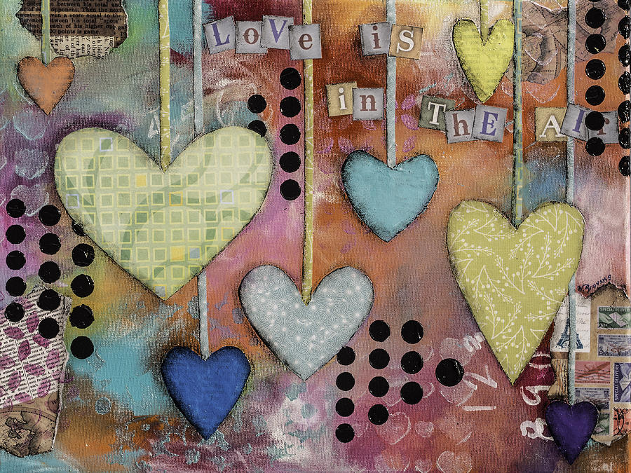 Love is in the Air Mixed Media by Wendy Provins
