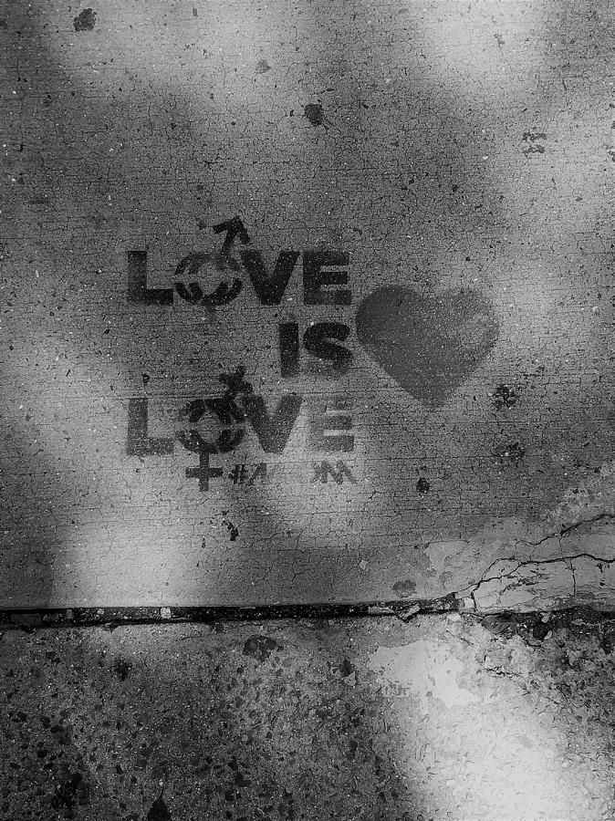 Love Is Love B W Photograph by Rob Hans