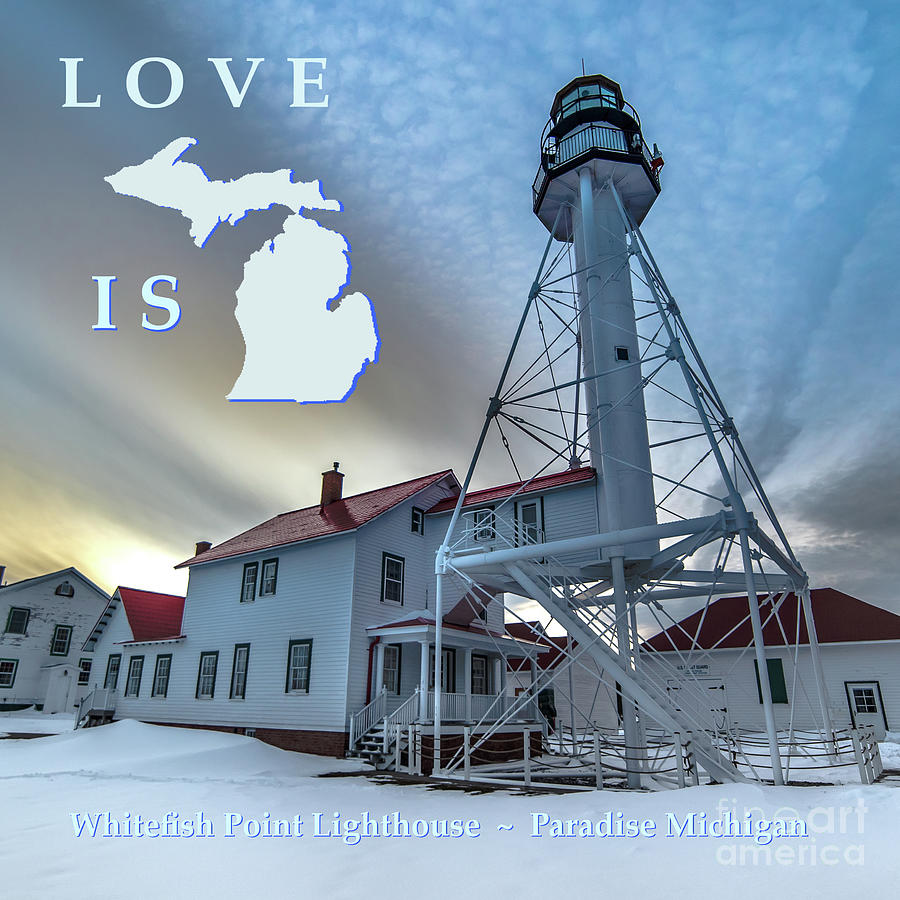 Love is Michigan Whitefish Point Lighthouse -6423_ Photograph by Norris Seward