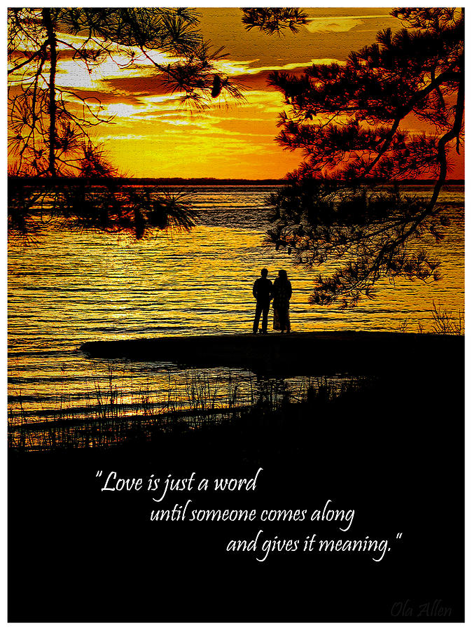 Sunset Photograph - Love Is by Ola Allen