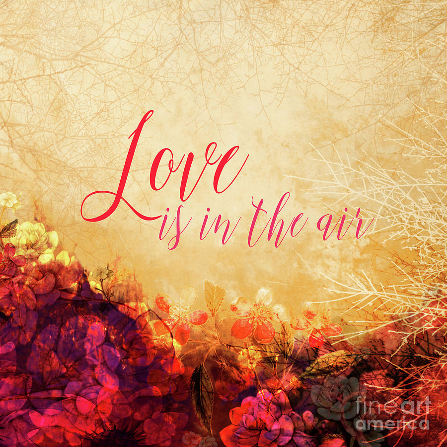 Abstract Mixed Media - Love Is The Air by PIA Schneider