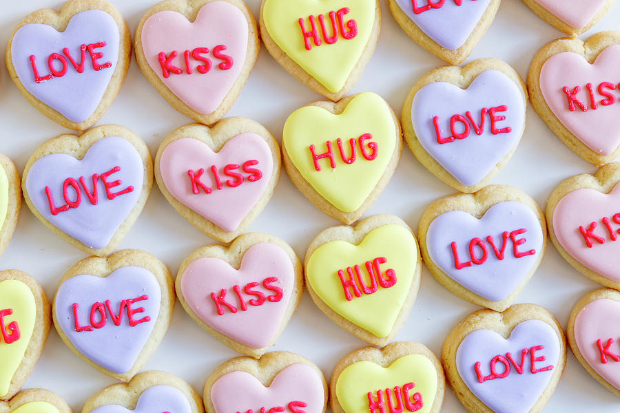 Love Kiss Hug Heart Cookies Photograph by Teri Virbickis