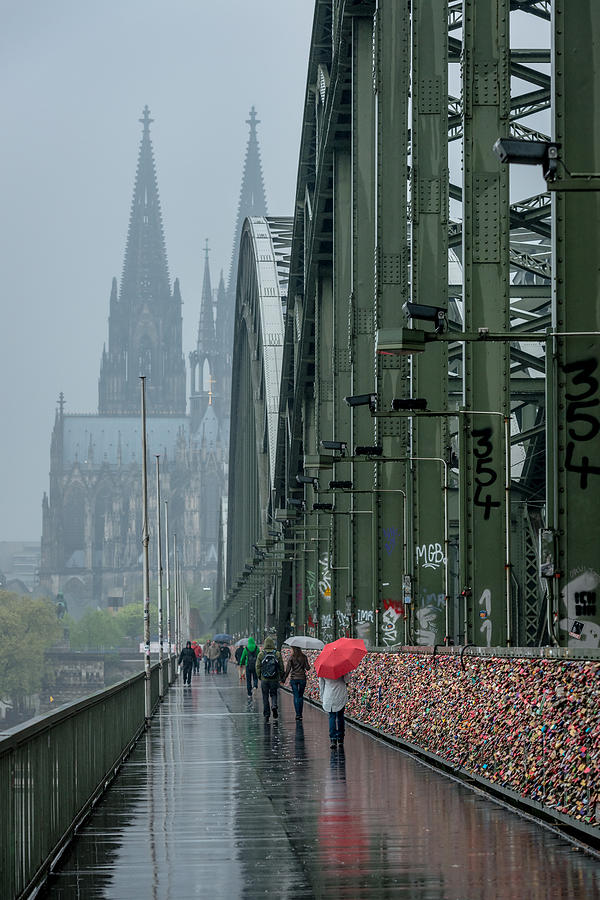 Love Locks on Hohenzollern Bridge in Cologne Germany Photograph by Travel Quest Photography